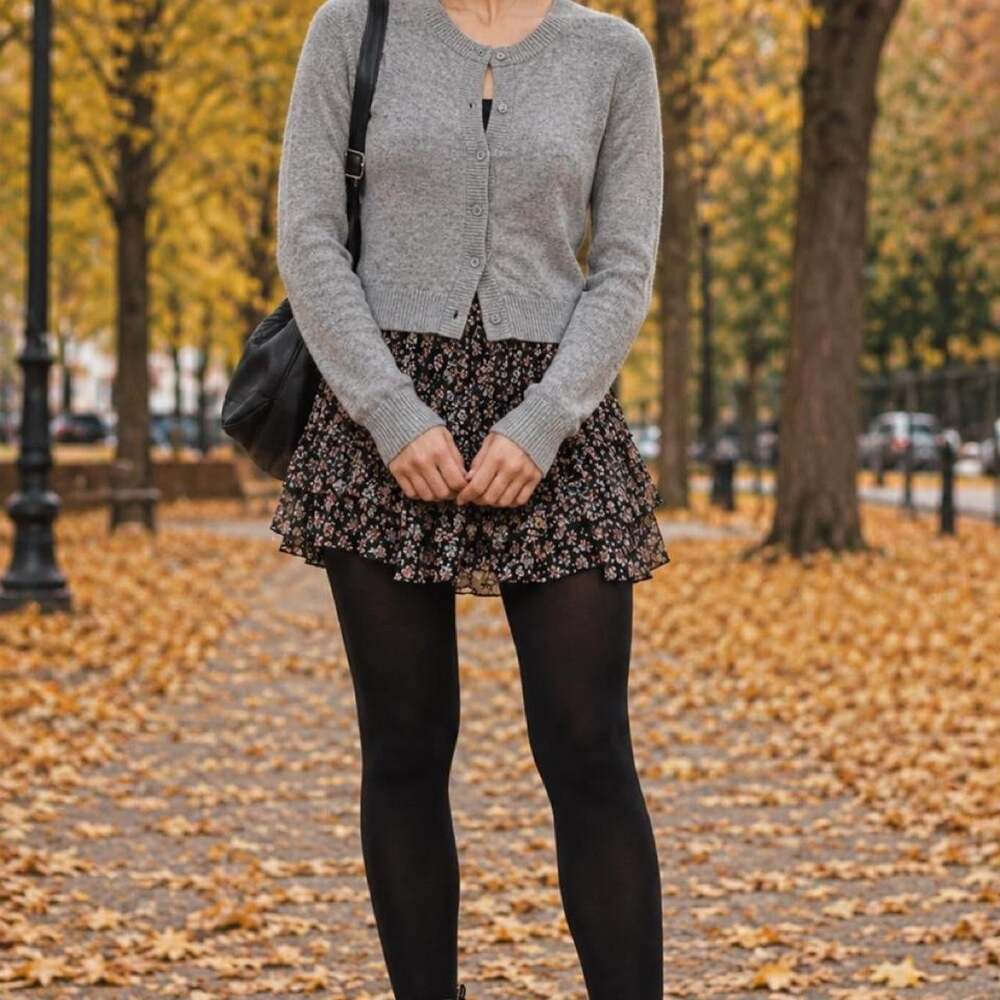 Women's Green and Grey Cardigan